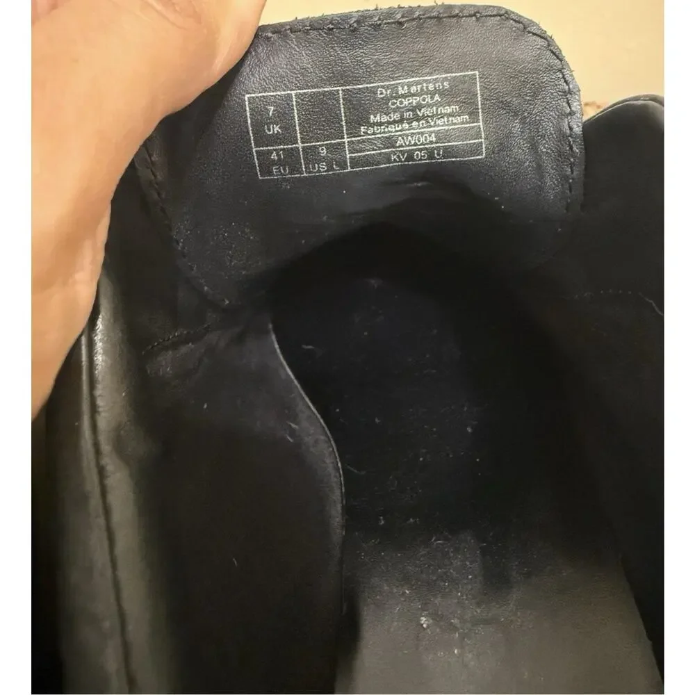 Dr. Martens Coppola Platform Ankle Boots Buckle Black Goth Women’s Size 9